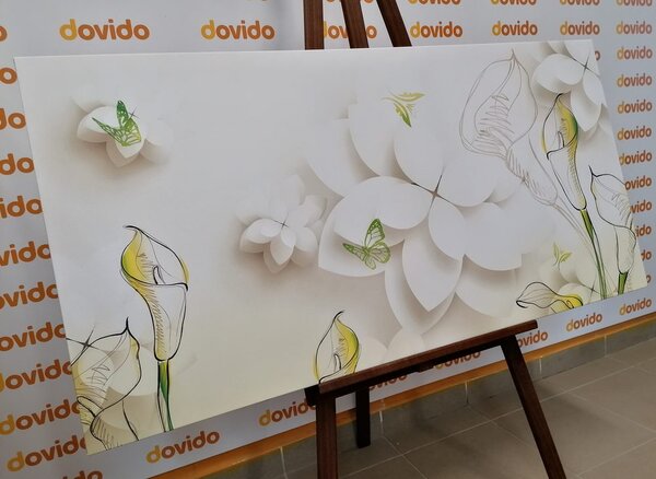 Quadro su tela – Fiori astratti