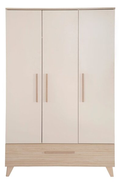 Armadio per bambini color crema/di colore naturale con effetto rovere 118x190x52 cm Sidney – Roba