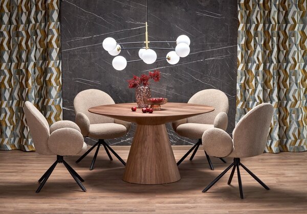Set tavolo rotondo Henderson + 4 sedie K498 beige