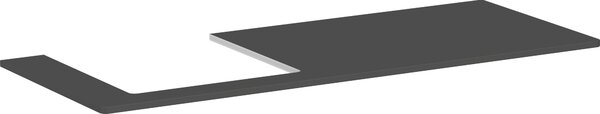 Hansgrohe Xelu Q Console avec découpe à gauche, 1360x550, pour vasque à poser, polie, 54097910, 54097910