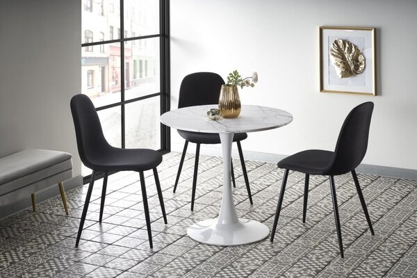 Set tavolo rotondo Denver + 3 sedie K449 nero
