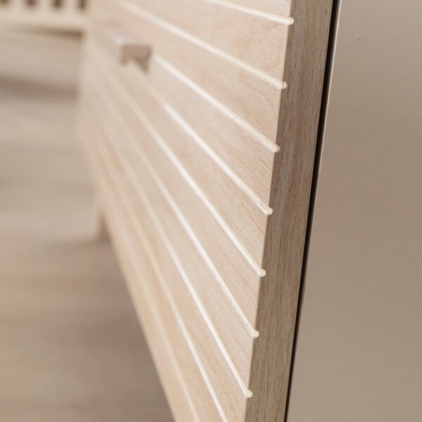 Armadio per bambini color crema/di colore naturale con effetto rovere 118x190x52 cm Sidney – Roba
