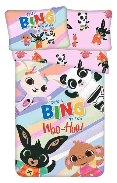 Set copripiumino e federa da bambini in cotone per culla 100x135 cm Bing "It's a thing" – Jerry Fabrics