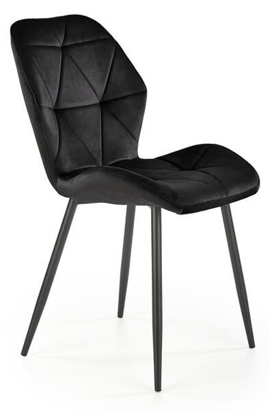 Sedia K453 velluto nero