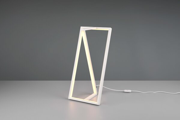 Lampada da tavolo LED EDGE bianco-oro 9W, tonalità di bianco, 950 lm, metallo, dimensioni: 44x21x17,5 cm, IP20, Trio