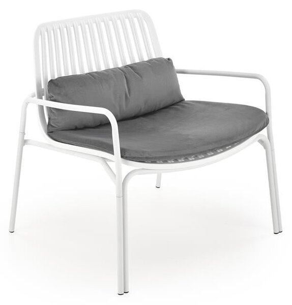 Poltrona Melby in plastica bianco - H75 cm