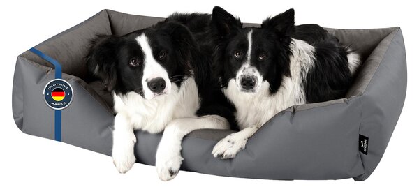 Cuccia per cani BedDog ZARA con rivestimento lavabile, cesto per cani, divanetto per cani, STEEL-GREY (grigio), (XXL) ca. 120x85x23 cm