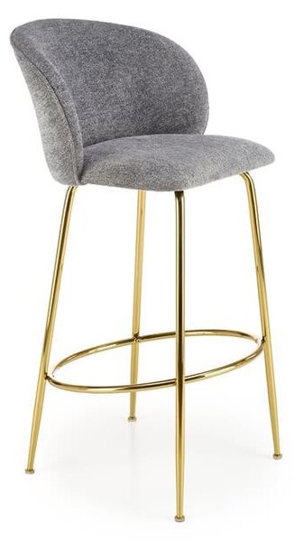 Sgabello da bar imbottito H-116 in grigio