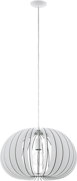 Eglo 94442 Cossano lampada a sospensione acciaio bianco legno bianco (LT)