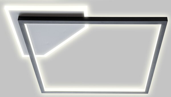 NOWA plafoniera in metallo nero opaco, 2x LED