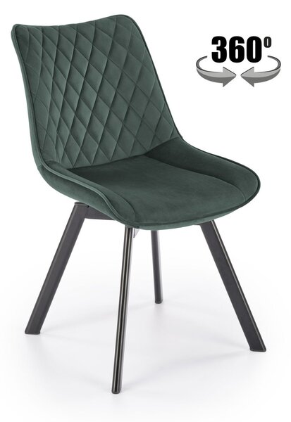 Sedia K520 verde velluto