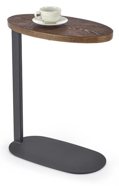 Tavolino da caffè Delphi in noce/nero - H58 cm