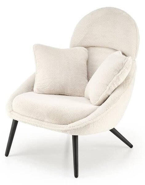 Poltrona imbottita Merry in crema - H95 cm