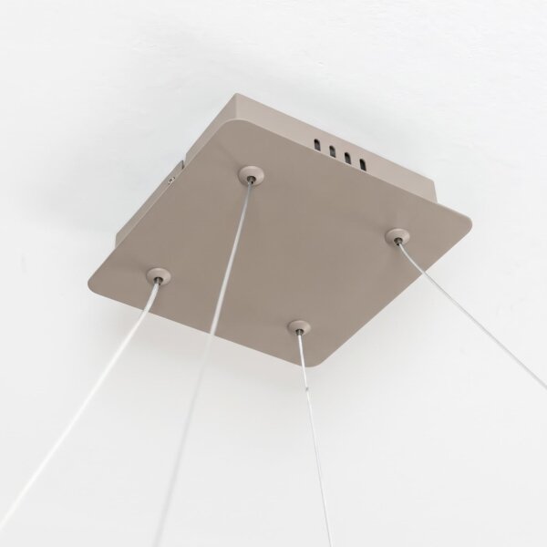 BRILAGI - Lampada LED a sospensione dimmerabile con cavo FALCON SLIM LED/50W/230V 50x50 cm beige + telecomando
