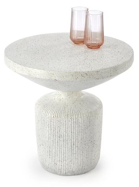 Tavolino da caffè Giza in bianco - H53 cm