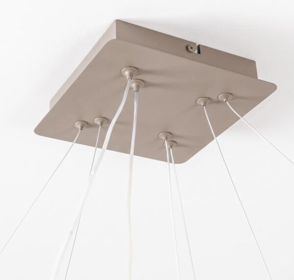 BRILAGI - lampadario LED dimmerabile a sospensione su cavo FALCON SLIM LED/78W/230V beige + telecomando