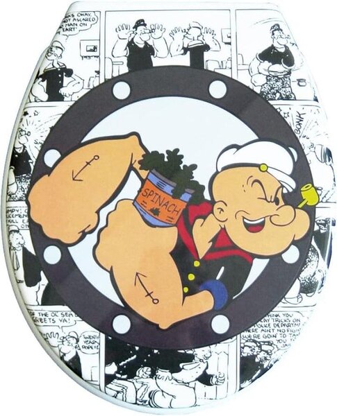Adob, sedile copri wc in duroplast, modello comic, con chiusura