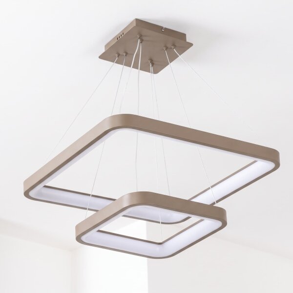 BRILAGI - lampadario LED dimmerabile a sospensione su cavo FALCON SLIM LED/78W/230V beige + telecomando