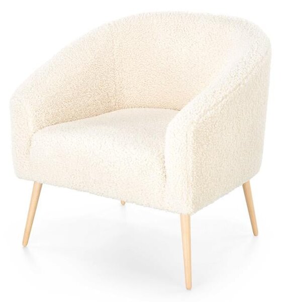 Poltrona Grifon in peluche Grifon 2 crema/natur - H78 cm
