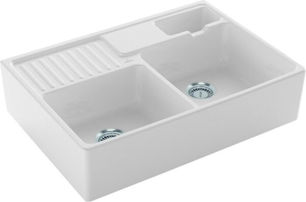 Villeroy & Boch Lavelli - Lavello in Vetroceramica 90x63 cm, CeramicPlus, bianco alpino 632391R1