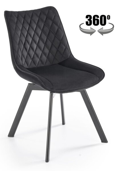 Sedia K520 velluto nero
