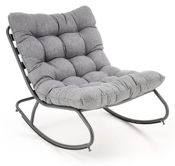 Poltrona a dondolo Gatto in grigio - H70 cm