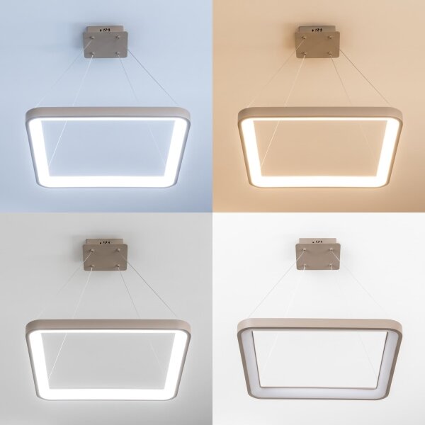 BRILAGI - Lampada LED a sospensione dimmerabile con cavo FALCON SLIM LED/50W/230V 50x50 cm beige + telecomando