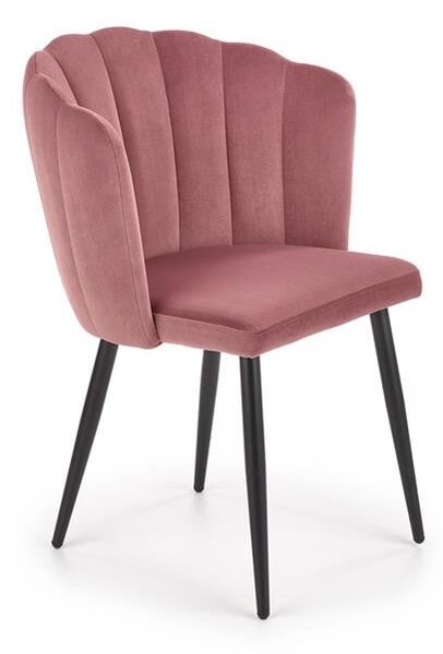 Sedia K386 in velluto rosa – 60x58x84 cm