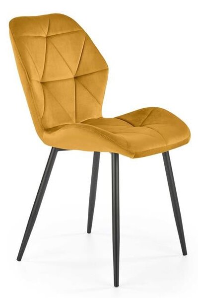Sedia K453 velluto senape velluto
