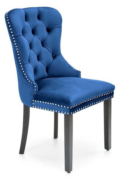 Sedia Miya in velluto blu navy
