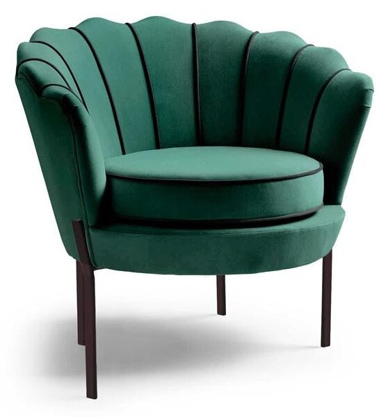 Poltrona imbottita Angelo in verde