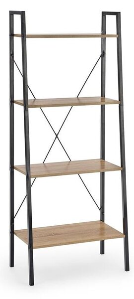 Scaffale Narvik REG2 in nero - L60 x L32 x H148 cm