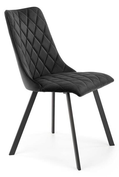Sedia K450 in velluto nero