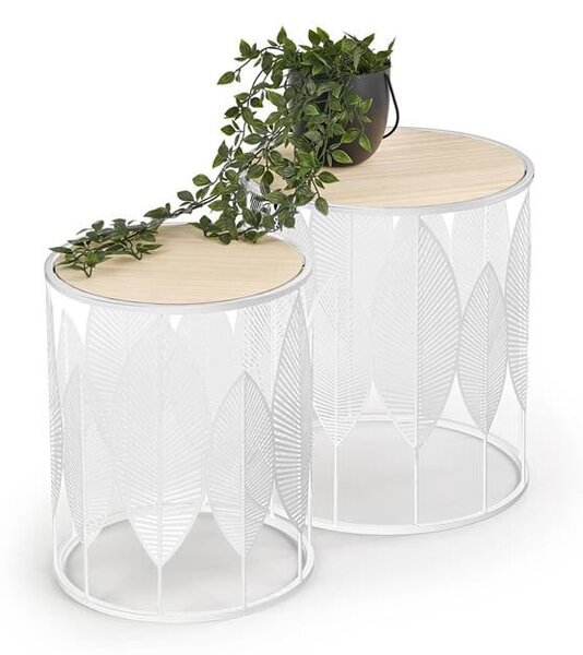 Set di Tavolini da caffè Folla in bianco