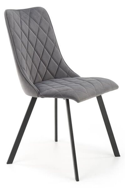 Sedia K450 grigio velluto
