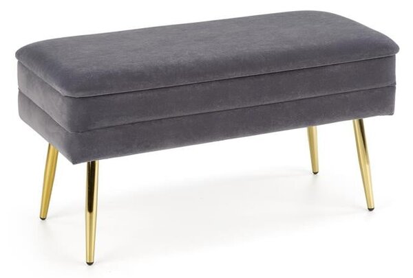 Panca da interno Velva in grigio/oro - H37 cm