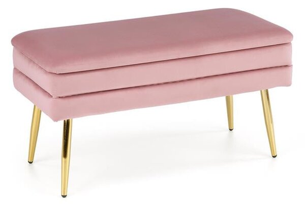 Panca da interno Velva in rosa/oro - H37 cm