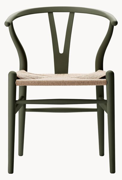 Sedia in legno con seduta intrecciata CH24 Wishbone Chair