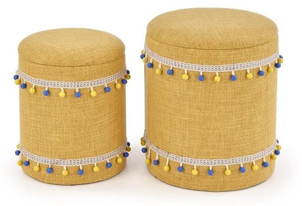Set di Pouf imbottiti Grado giallo
