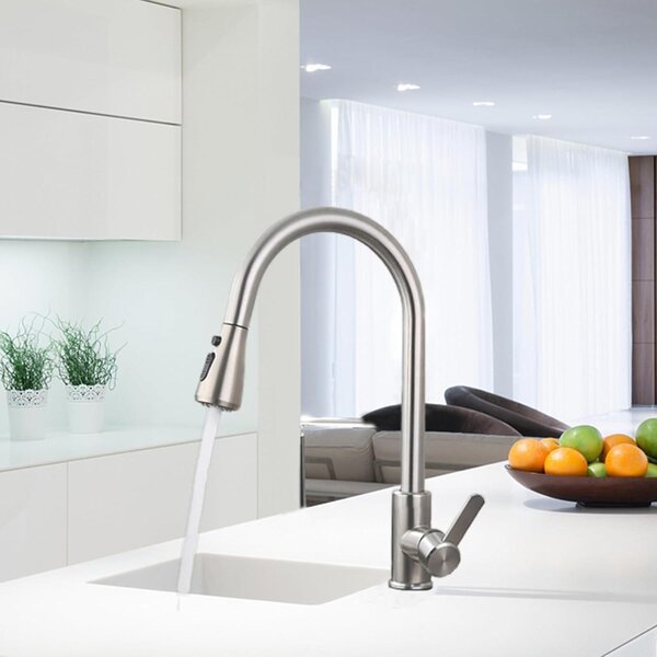 Rubinetto da cucina estraibile con rotazione a 360° e 3 modalità di erogazione