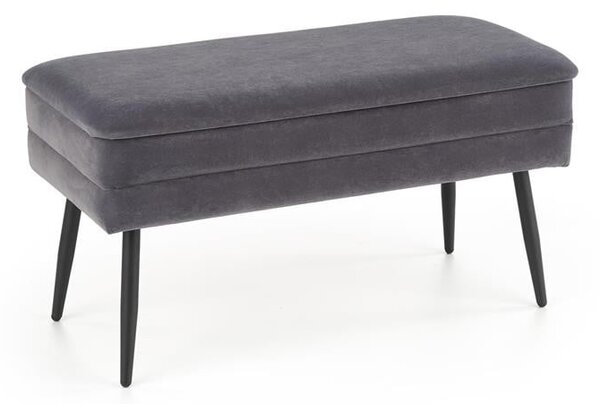 Panca da interno Velva in grigio/nero - H37 cm