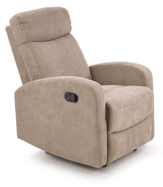 Poltrona reclinabile Oslo 1S in tessuto beige H100 cm