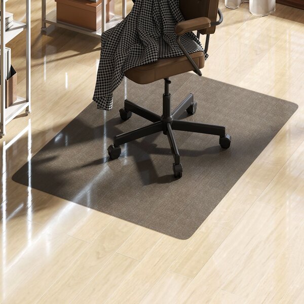 HOMCOM Tappetino Salvapavimento 120x90 cm in Plastica Nera Trasparente per Sedia da Ufficio | Aosom Italy