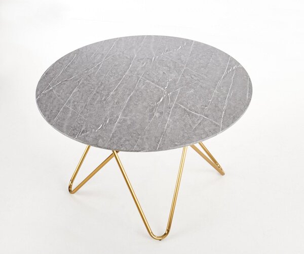 Tavolo effetto marmo grigio Bonello - d120xh76 cm