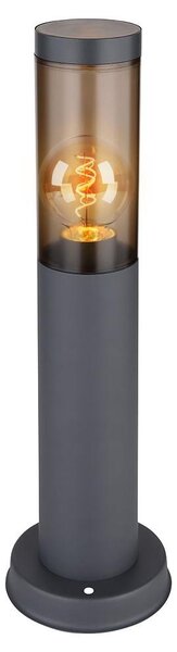 Lampada da battiscopa a LED RGB, acciaio inossidabile, antracite, fumé, H 45 cm