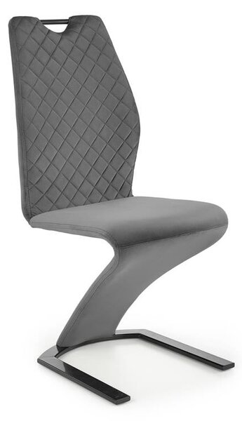Sedia K442 grigio velluto