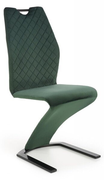 Sedia K442 verde velluto