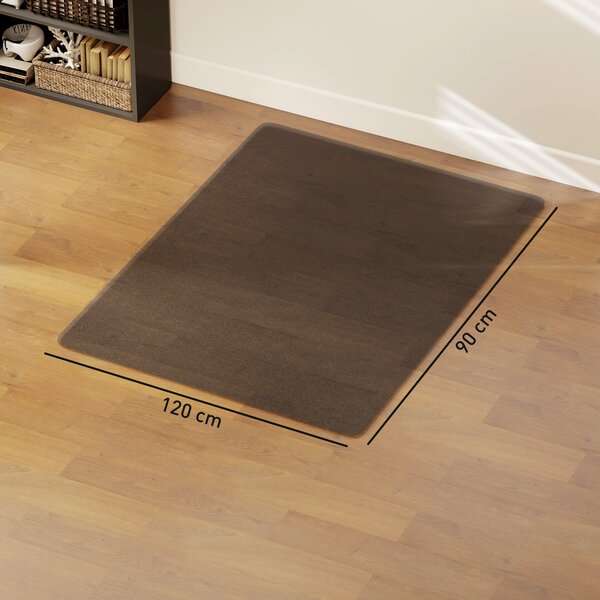 HOMCOM Tappetino Salvapavimento 120x90 cm in Plastica Nera Trasparente per Sedia da Ufficio | Aosom Italy