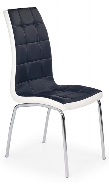 Sedia K186 ecopelle nero bianco