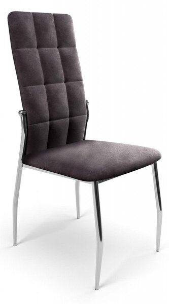 Sedia K416 grigio velluto